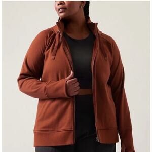 Athleta On My Way Triumph Hoodie Womens Plus Size 2X Orange Full Zip Jacket